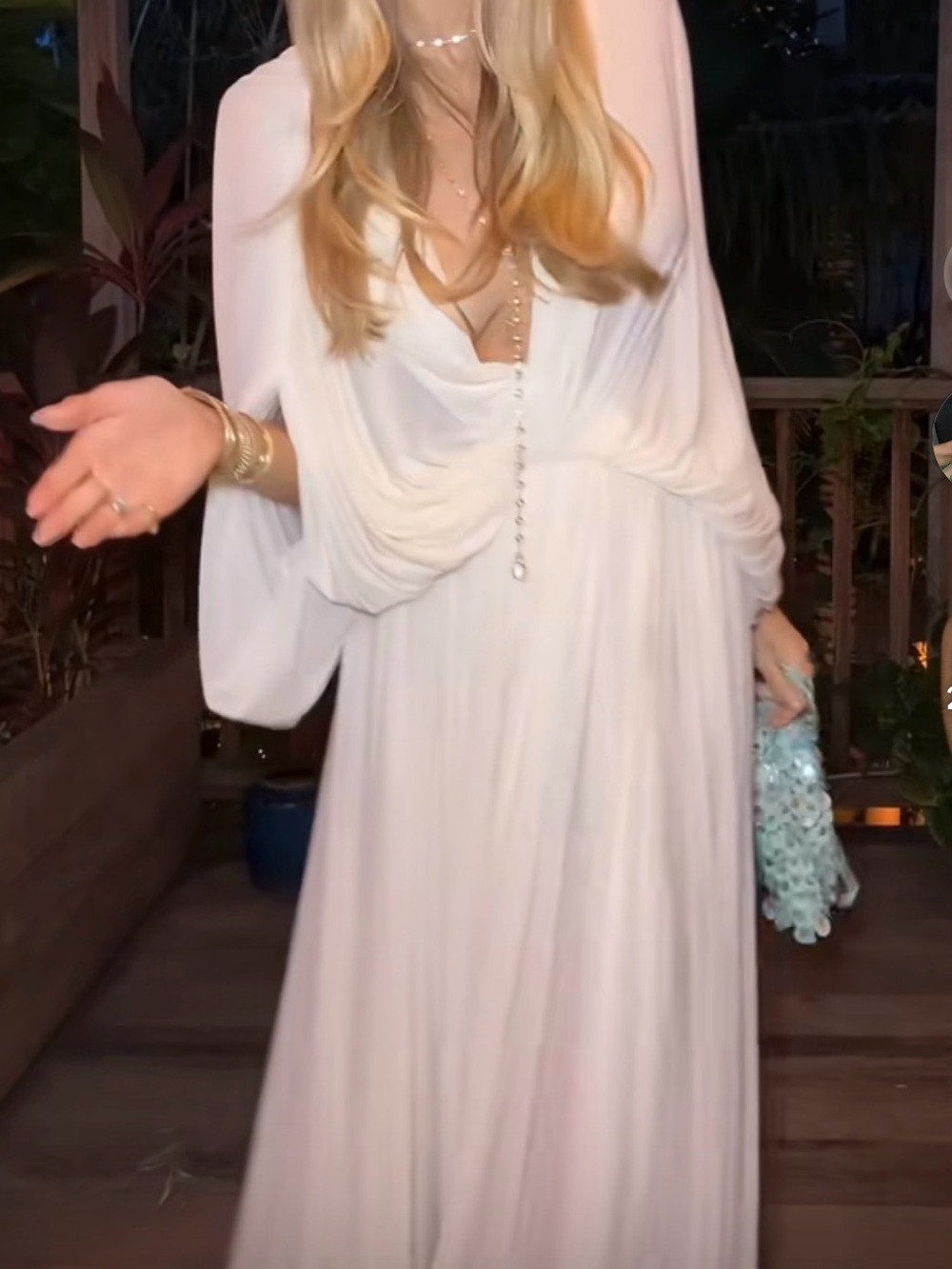 DEME white Draped V-Neck Maxi Dress Rori NWOT - Picture 7 of 7